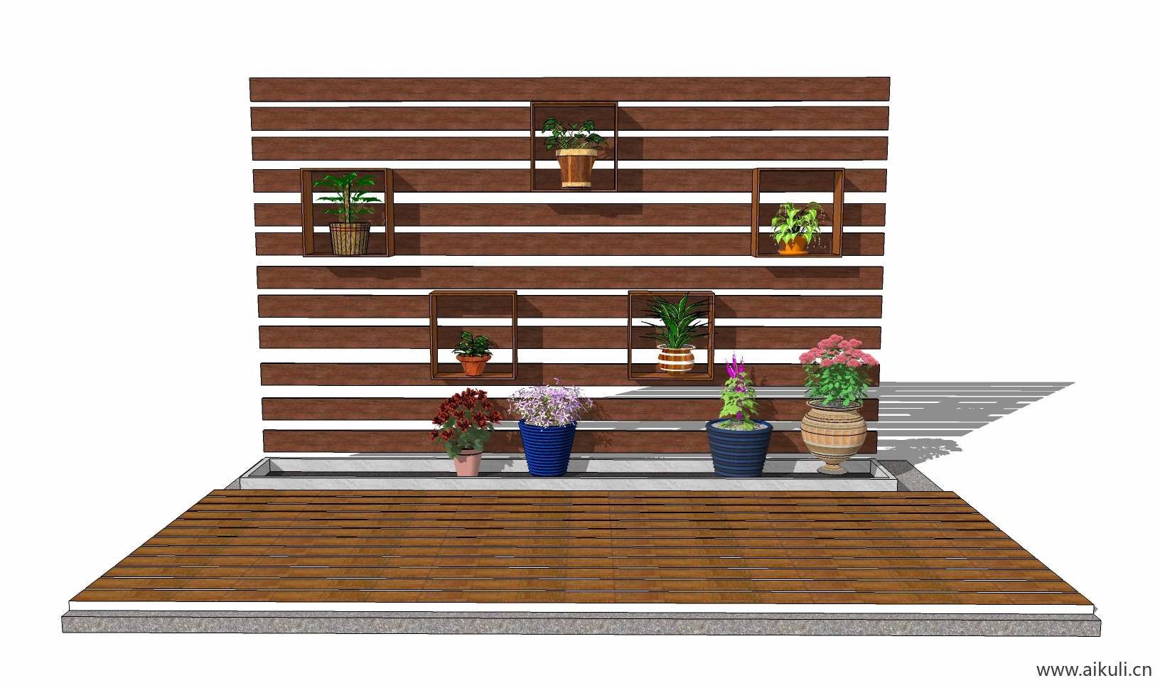 现代绿墙花架 拱门植物 植物墙 盆栽 盆景O-su免费模型