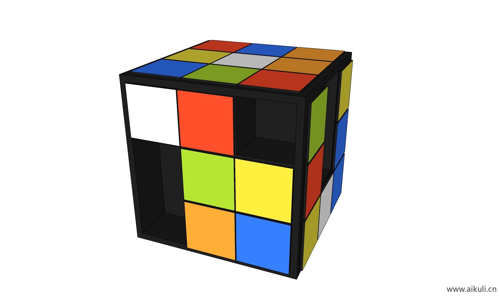 现代儿童卡通桌椅 幼儿园桌椅设施E-SU模型