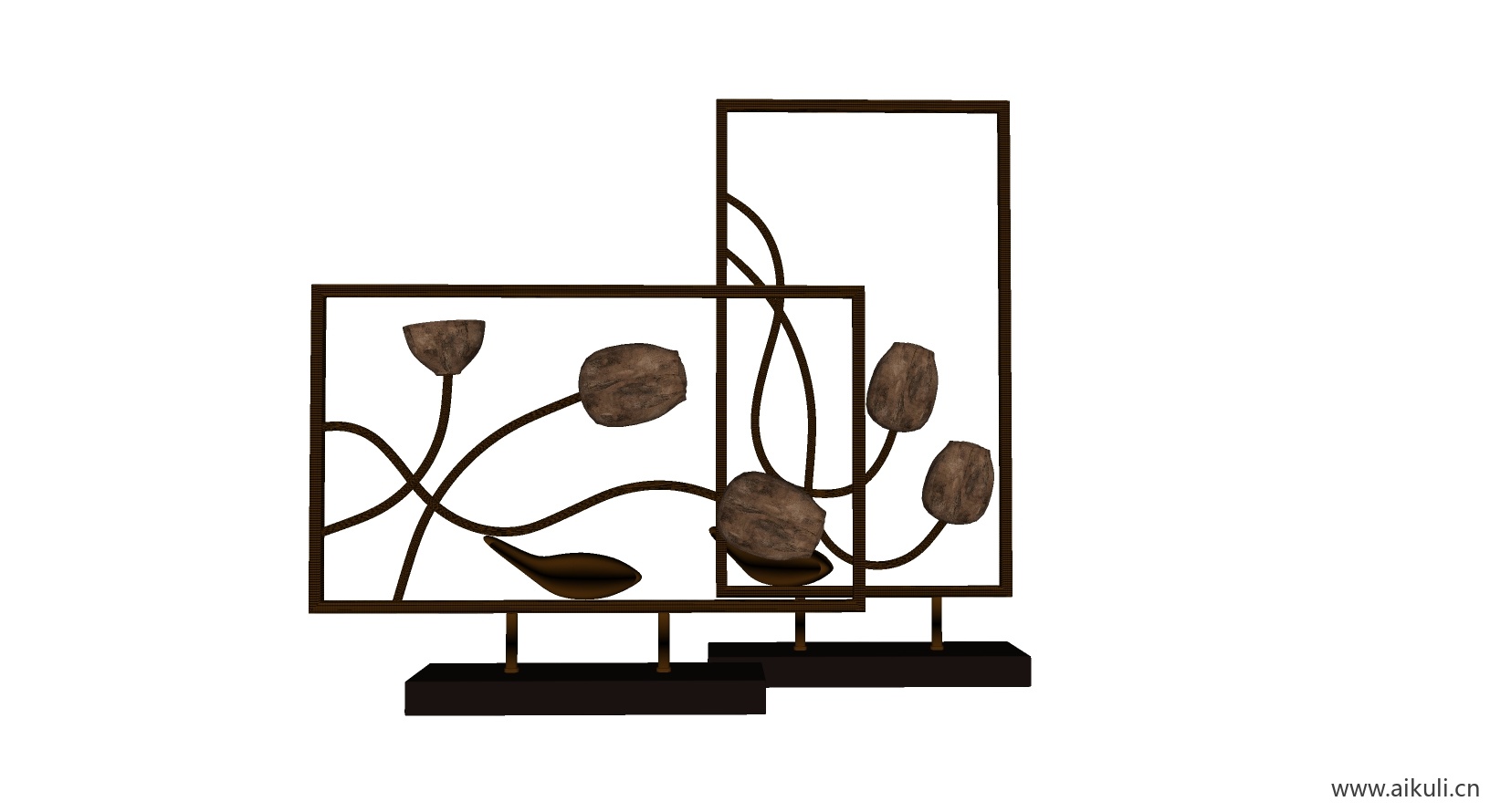 新中式摆件 SU模型室内摆件饰品