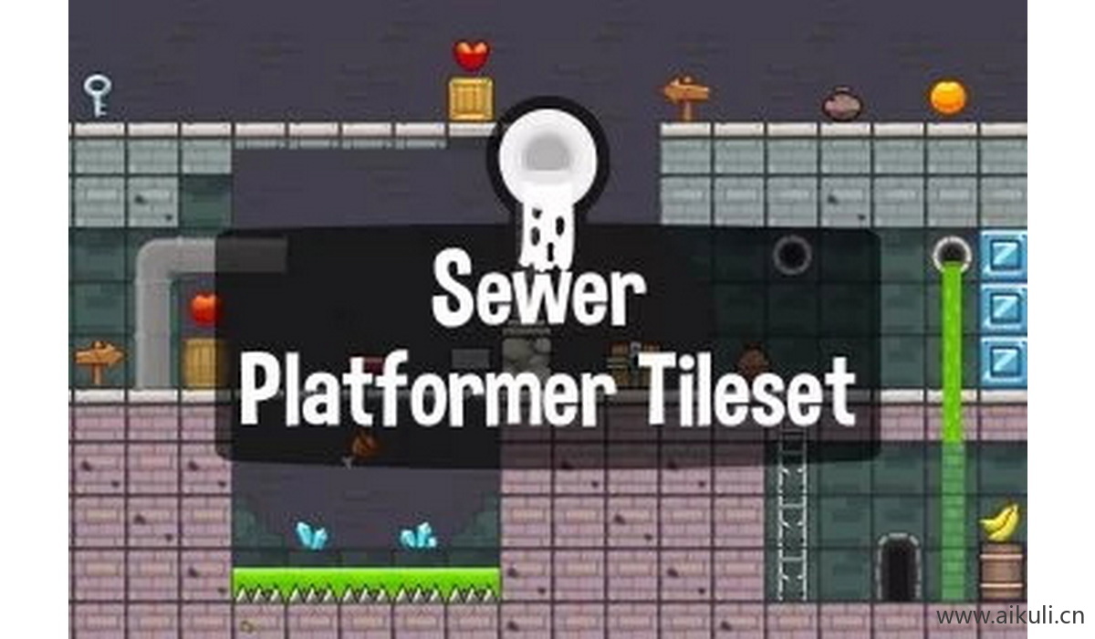 像素类游戏地图3-素材2D横版冒险关卡场景PNG透明UI背景独立制作