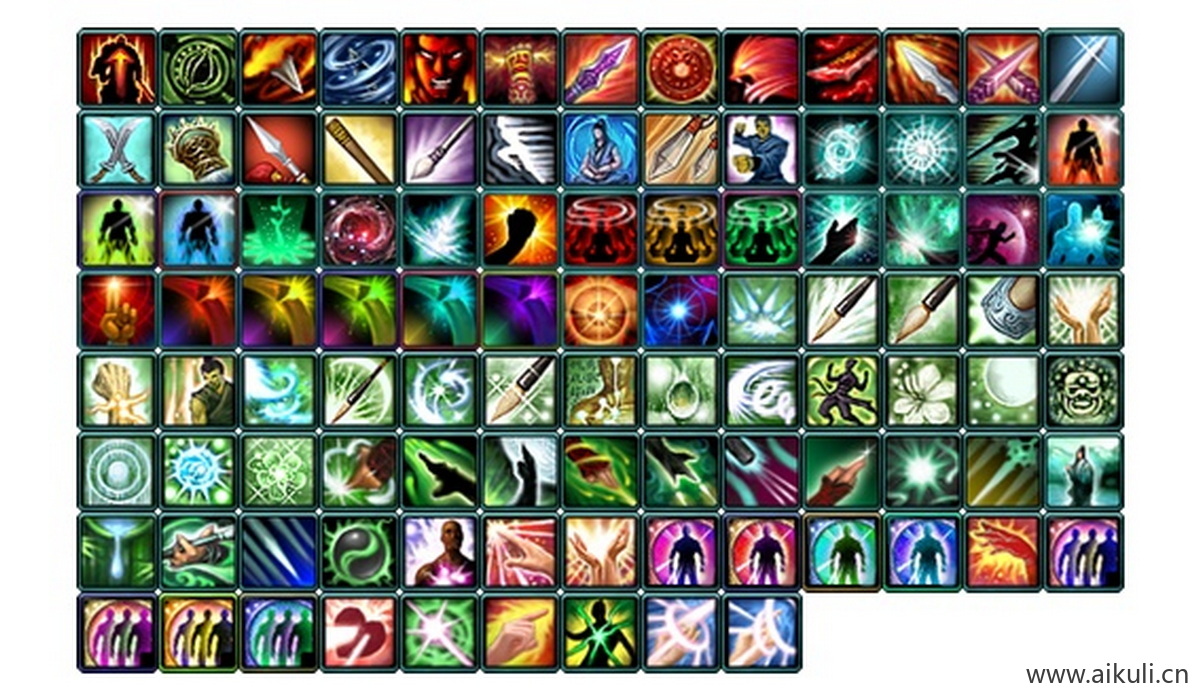 传奇技能素材100个+BUFF技能图标4PNG素材