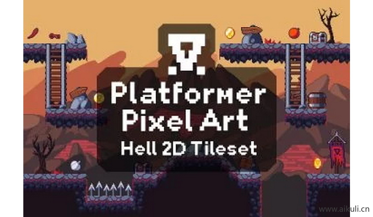 像素类游戏地图-素材2D横版冒险关卡场景PNG透明UI背景独立制作