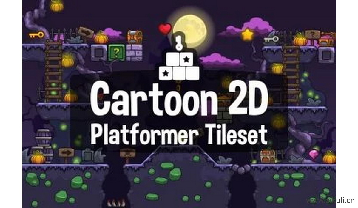 像素类游戏地图42-素材2D横版冒险关卡场景PNG透明UI背景独立制作