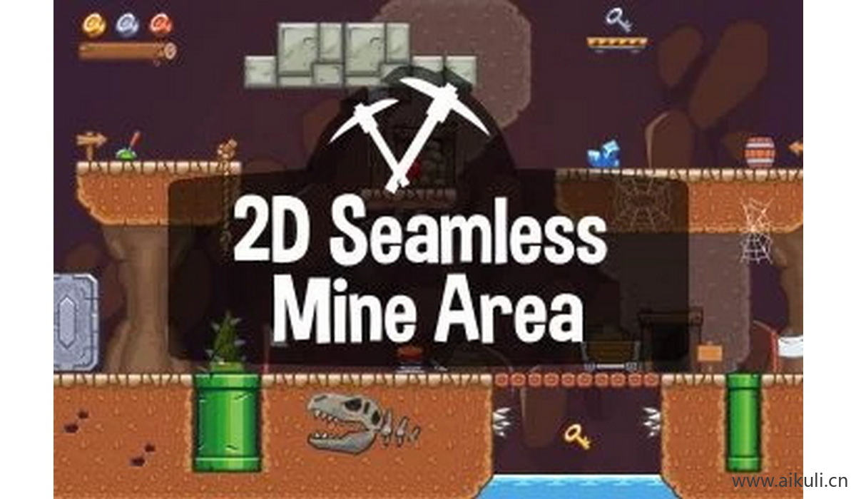 像素类游戏地图32-素材2D横版冒险关卡场景PNG透明UI背景独立制作