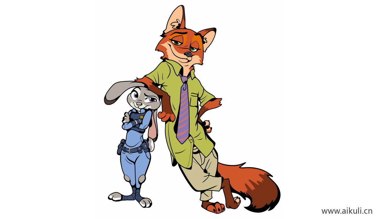 疯狂动物城迪士尼兔朱迪狐尼克卡通14-png免抠