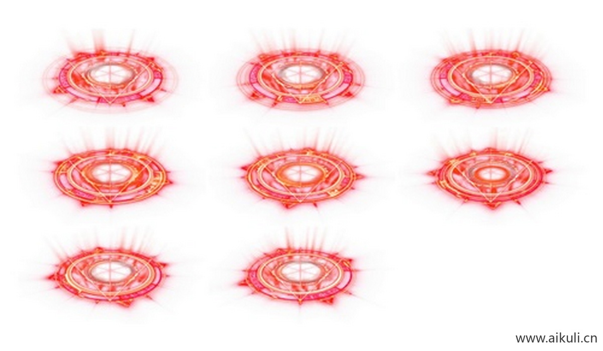 传奇特效素材 脚底光环 斗罗大陆魂环 高清动态特效 PNG格式