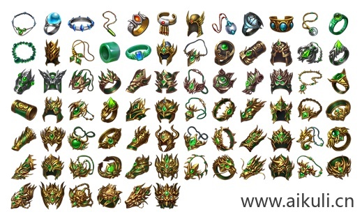 道士传奇图标物品道具首饰装备武器写实风全套等级游戏素材PNG