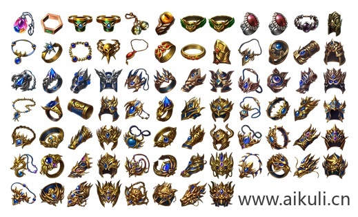 法师传奇图标物品道具首饰装备武器写实风全套等级游戏素材PNG