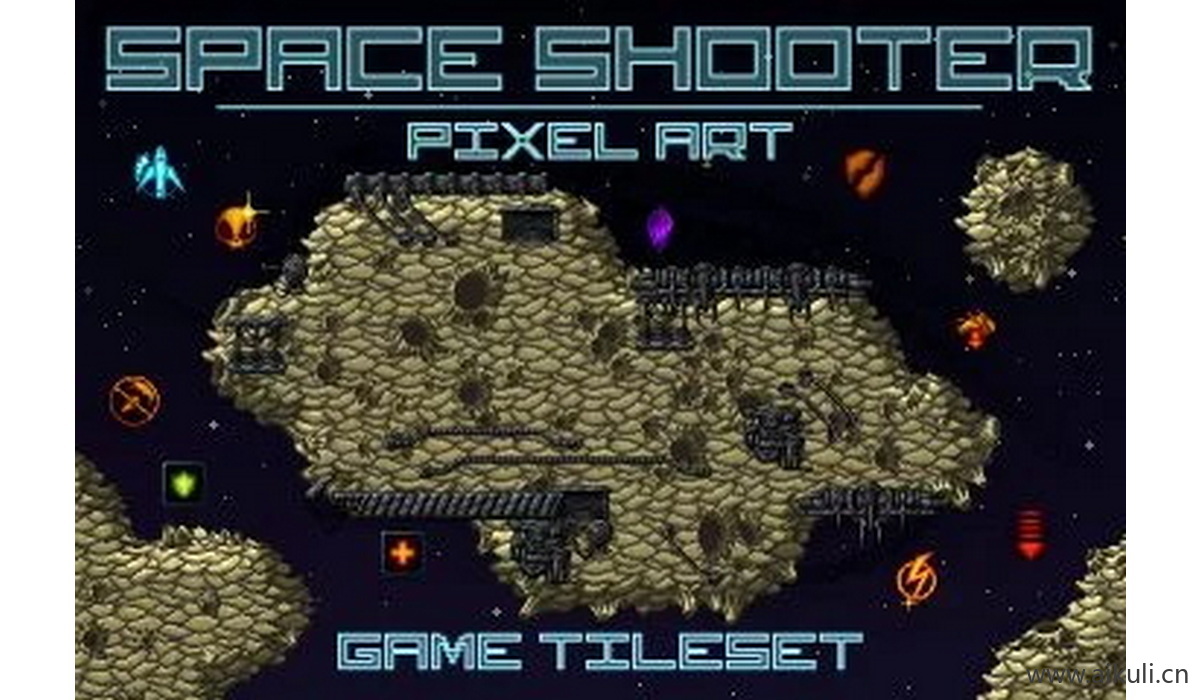 像素类游戏地图37-素材2D横版冒险关卡场景PNG透明UI背景独立制作