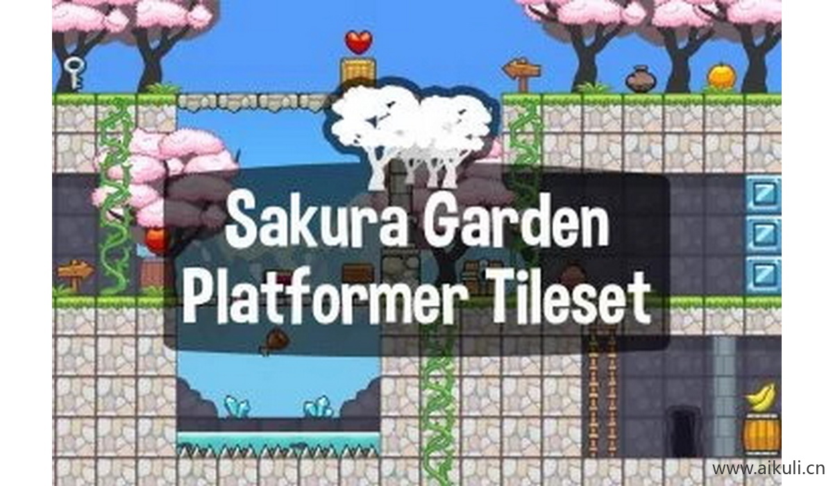 像素类游戏地图19-素材2D横版冒险关卡场景PNG透明UI背景独立制作