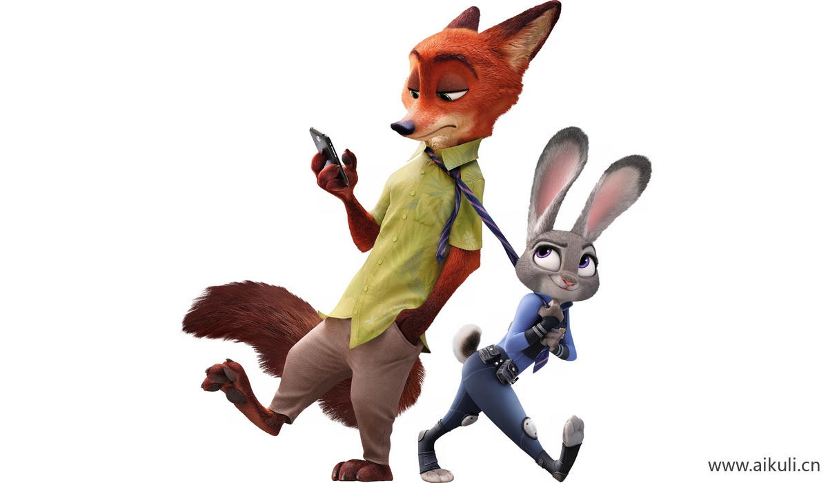 疯狂动物城迪士尼兔朱迪狐尼克卡通2-png免抠