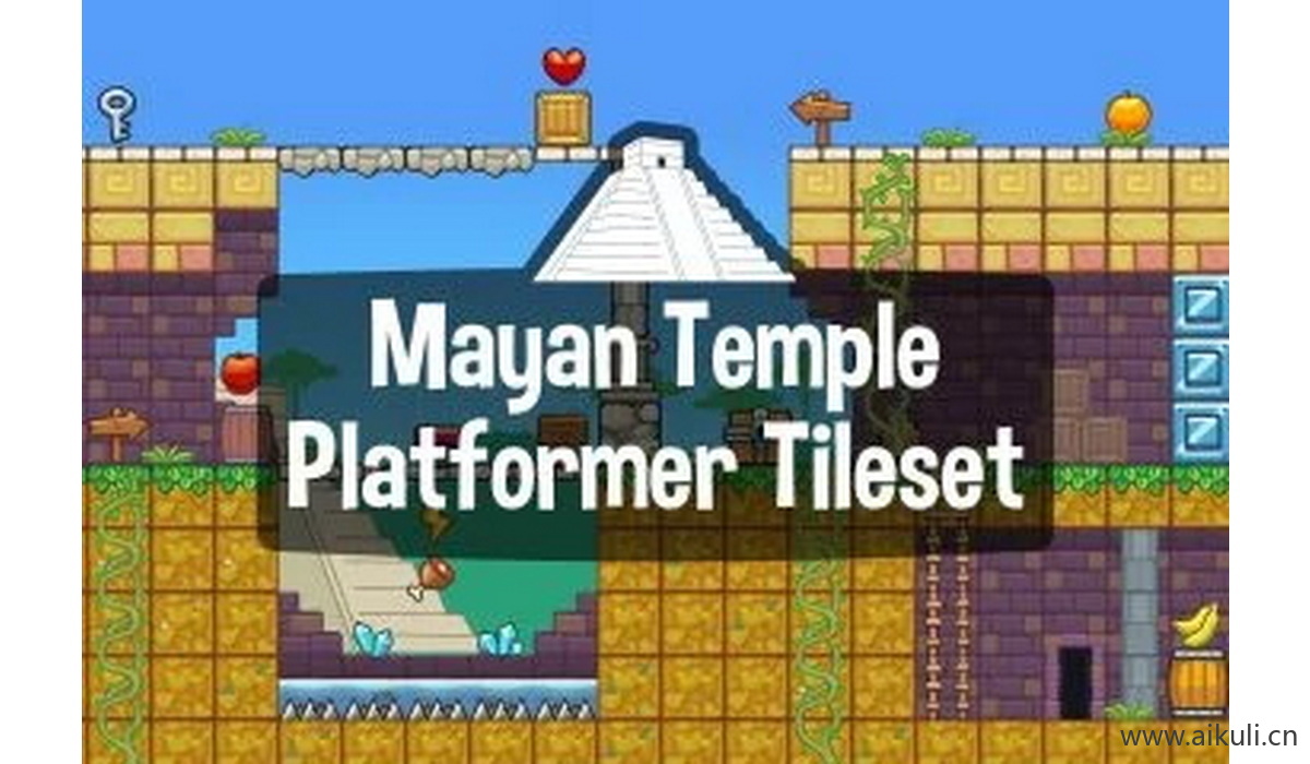 像素类游戏地图7-素材2D横版冒险关卡场景PNG透明UI背景独立制作