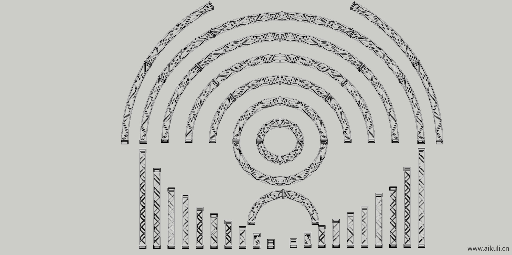 新中式现代挂件_桁架部分
