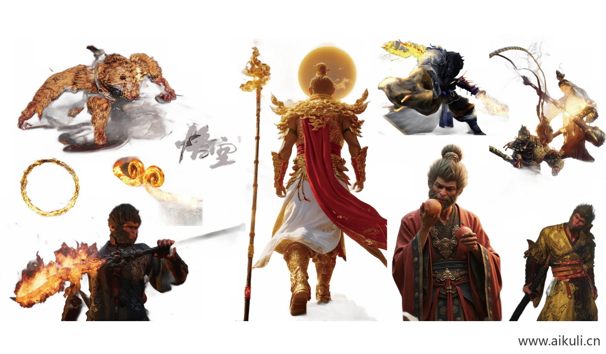 黑神话悟空角色人物4-PNG免抠图片原画角色