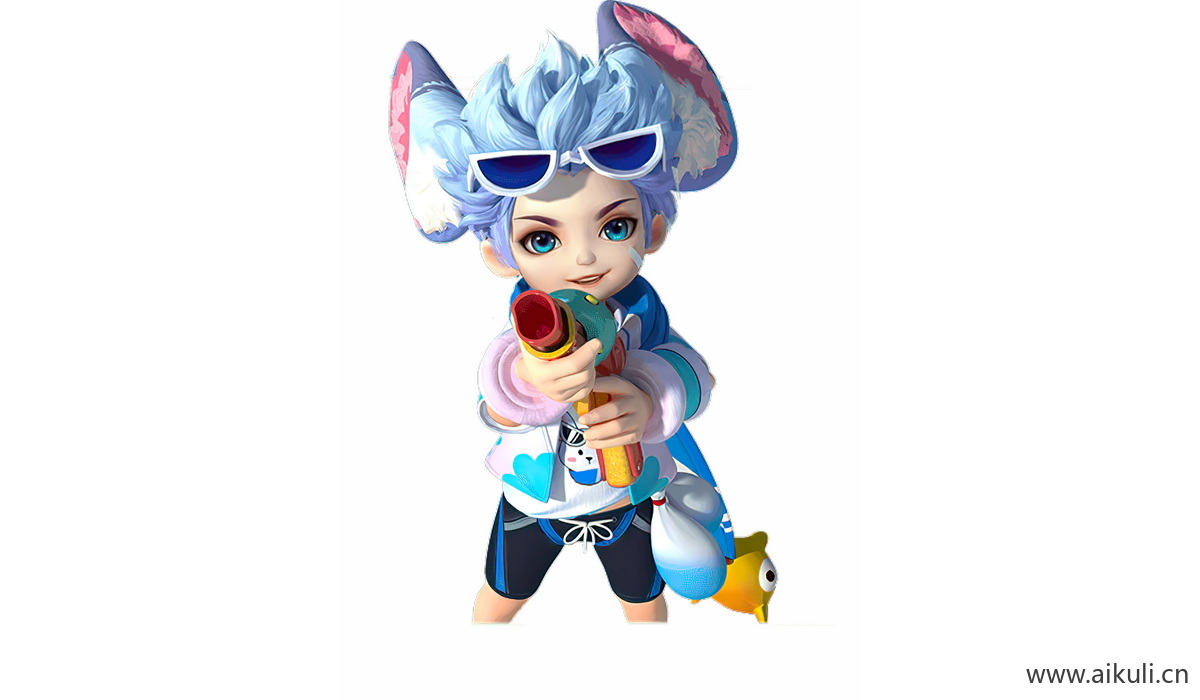 卡通Q版王者荣耀角色人物PNG免抠李元芳-逐浪之夏