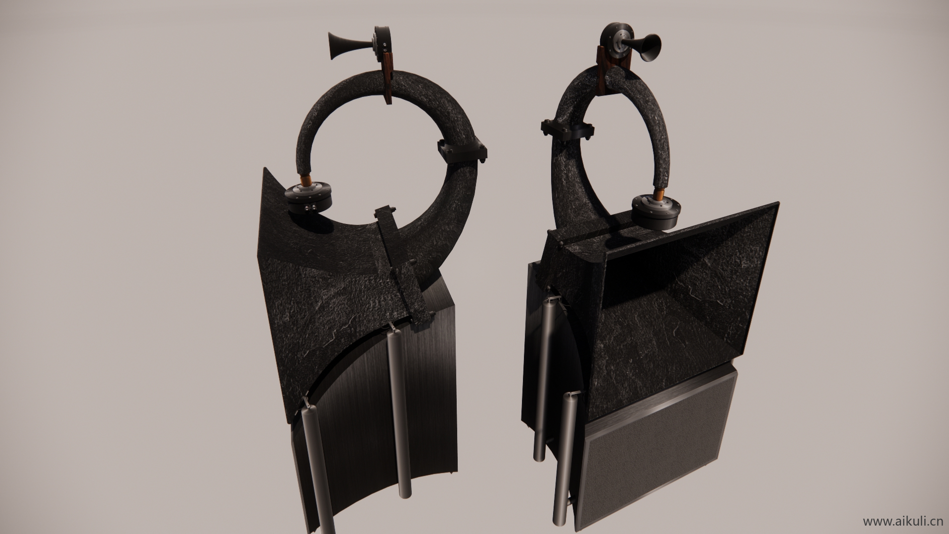 西方电讯雕塑SU模型