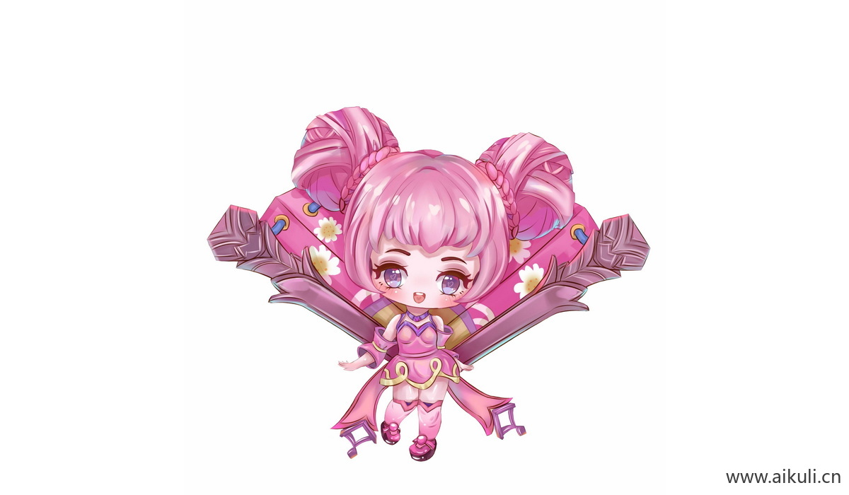 Q版王者荣耀卡通角色人物PNG免抠 小乔–恋之微风