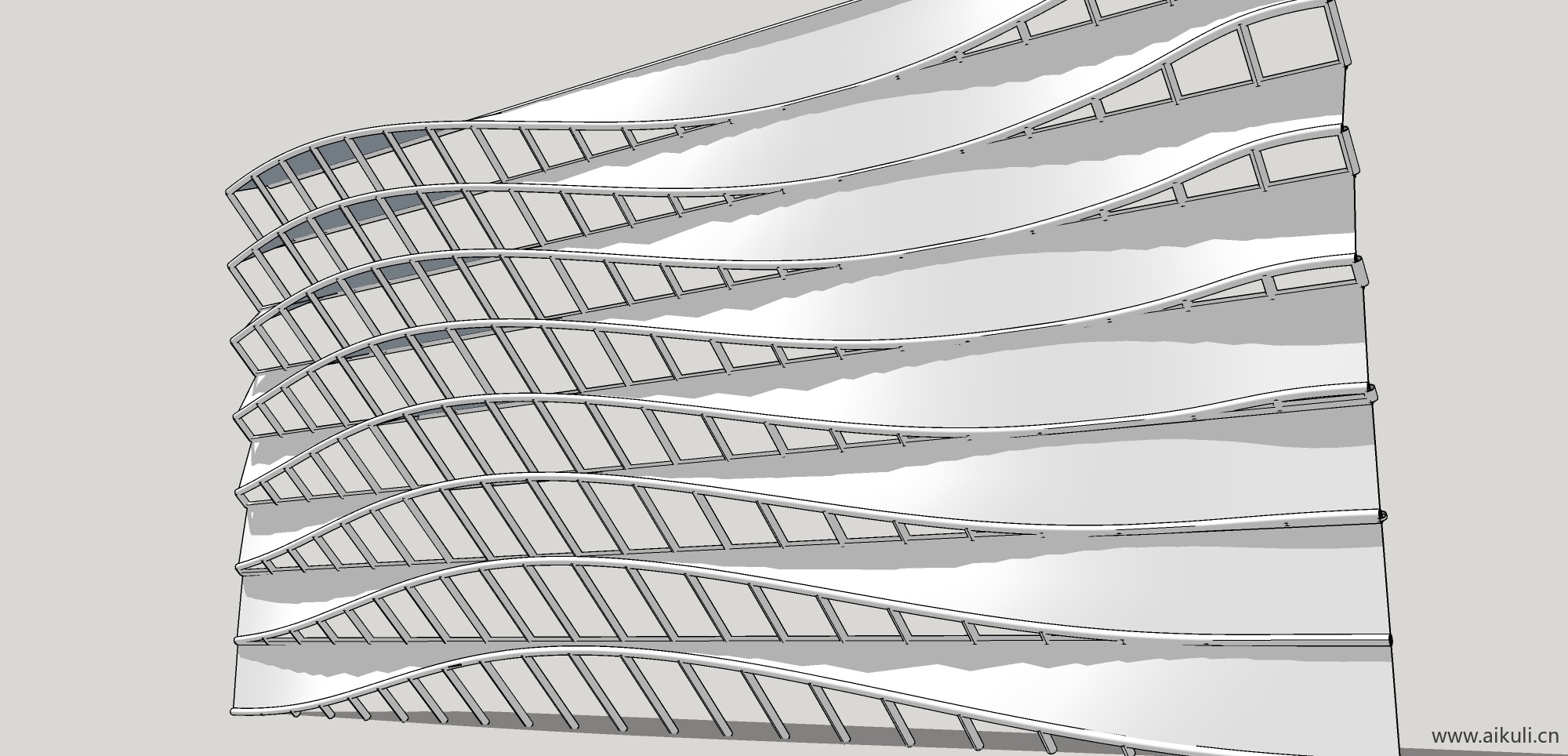 现代北景墙异形结构