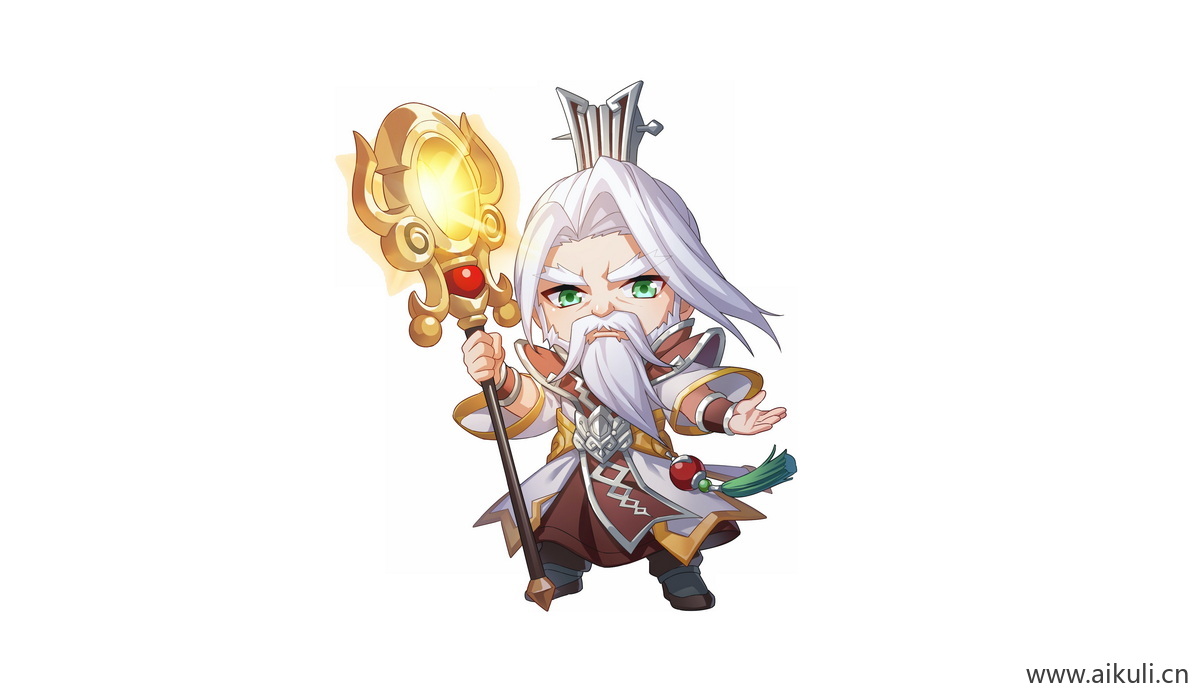 卡通Q版王者荣耀角色人物PNG免抠-姜子牙