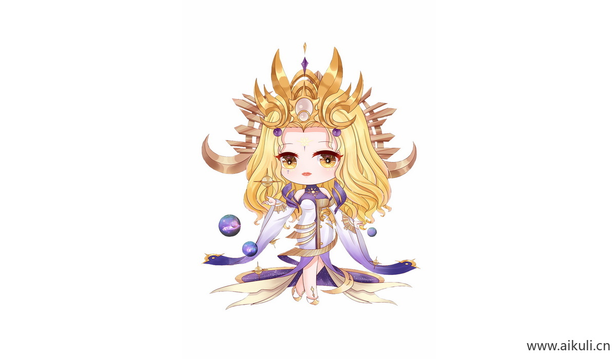 Q版王者荣耀卡通角色人物PNG免抠 武则天–尼克斯神谕