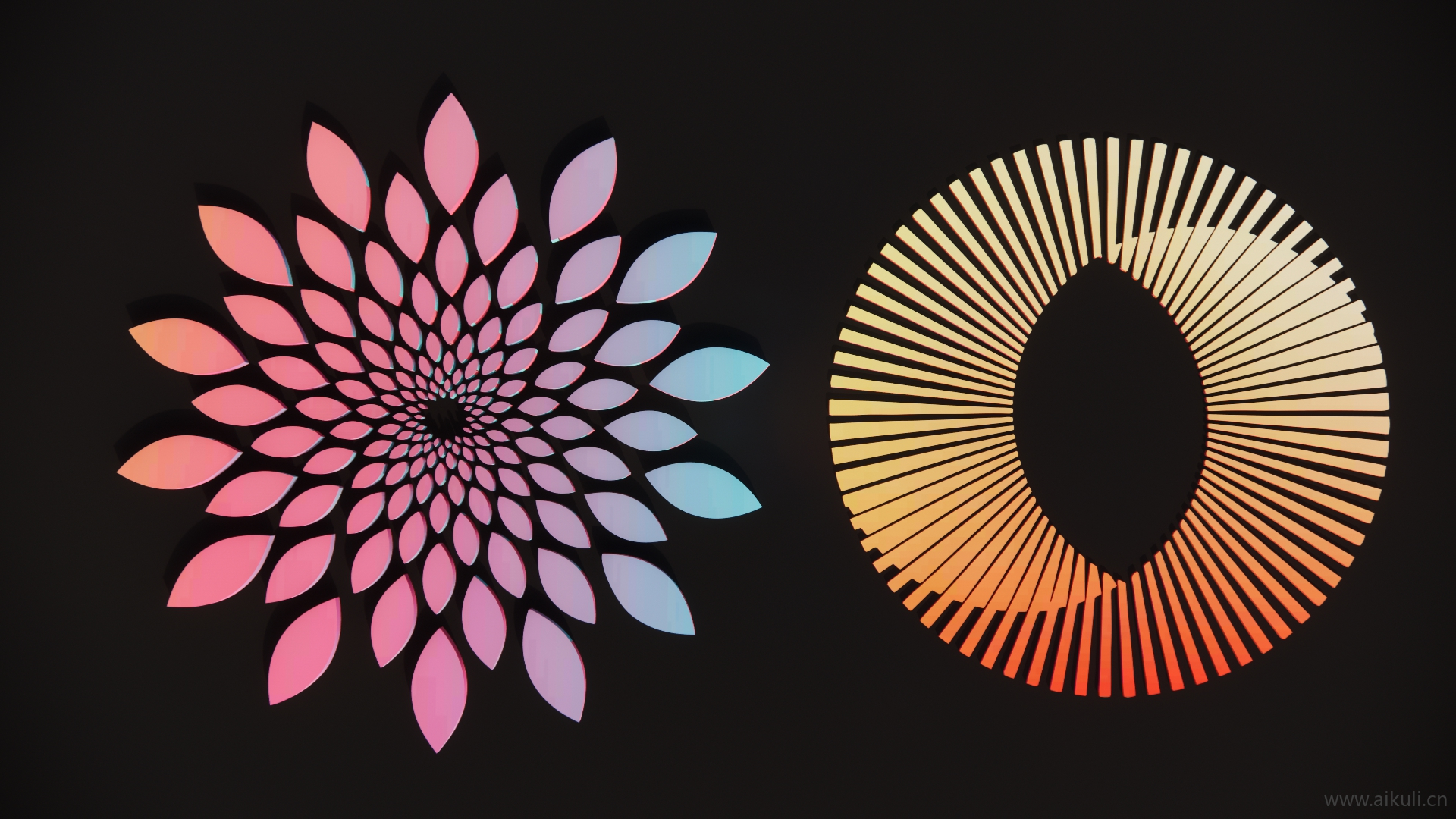 2D图形文化墙装饰图案