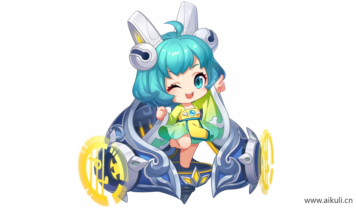 Q版王者荣耀卡通角色人物PNG免抠 蔡文姬–天籁弦音