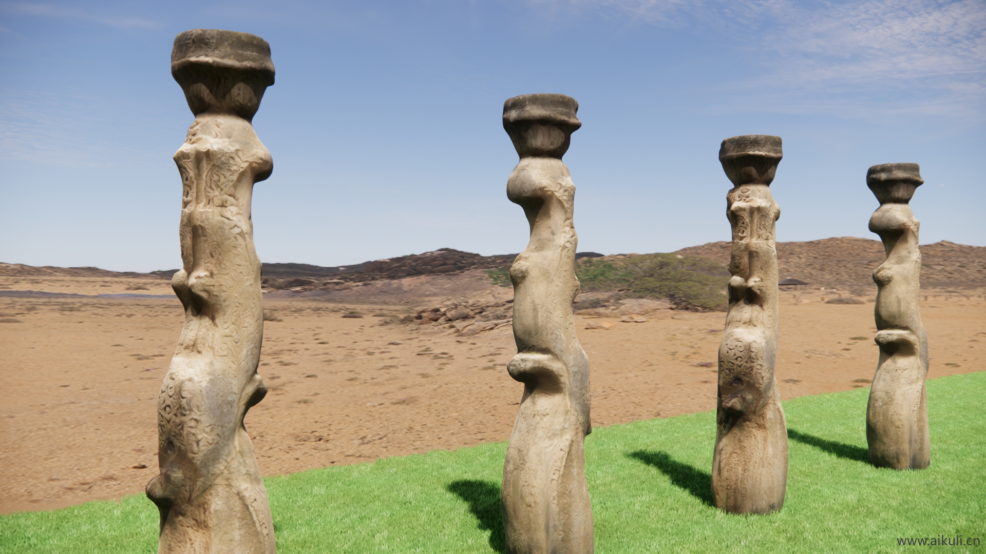 莲花棒柱 - 尼什尚卡·拉塔雕塑