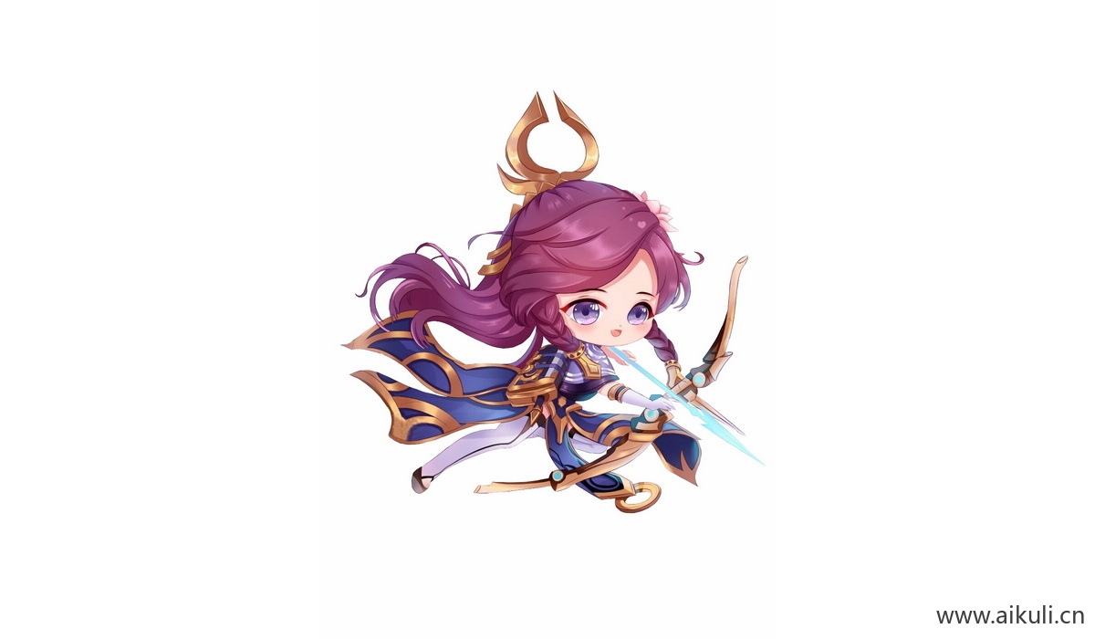 Q版王者荣耀卡通角色人物PNG免抠 伽罗–破魔之箭