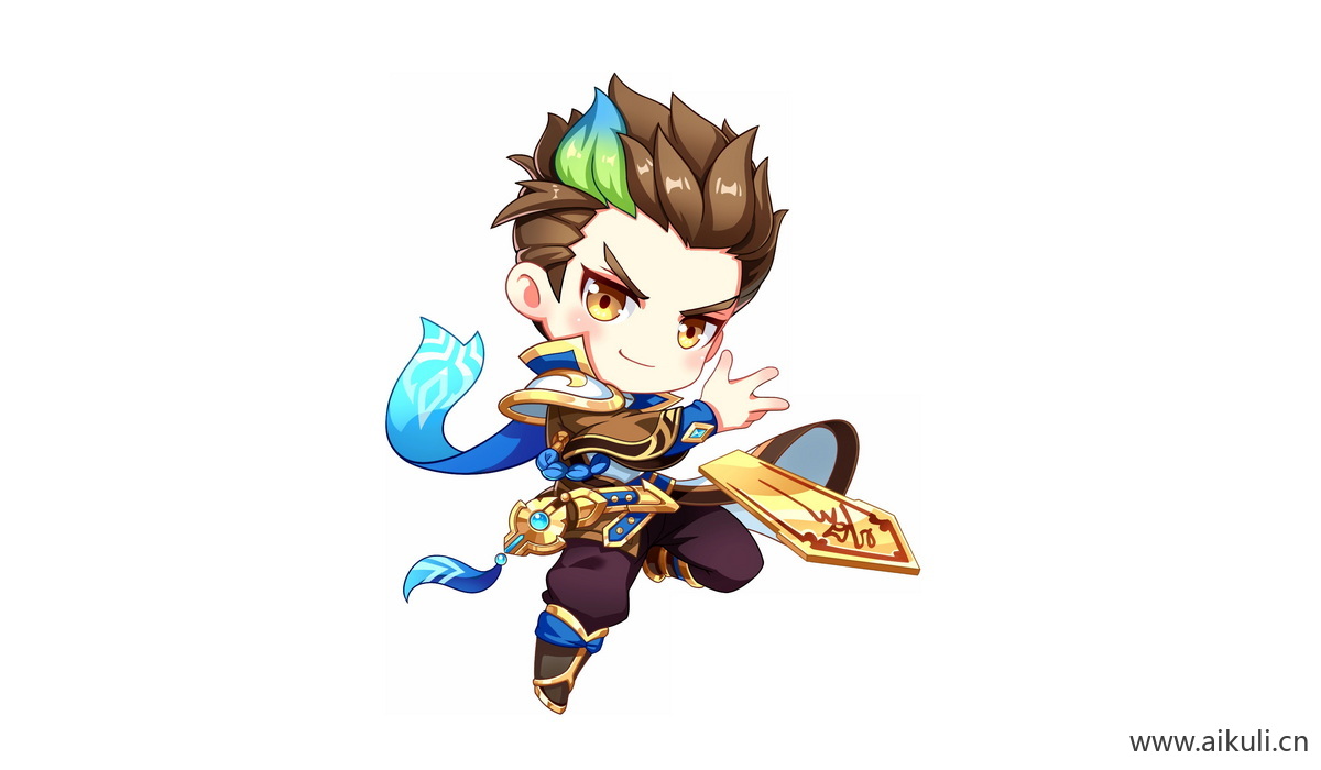 卡通Q版王者荣耀角色人物PNG免抠-狄仁杰