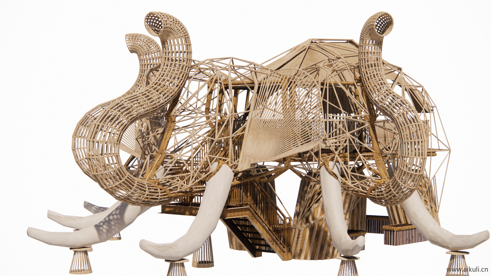 新中式中式其他公共建筑_竹子建筑大象造型