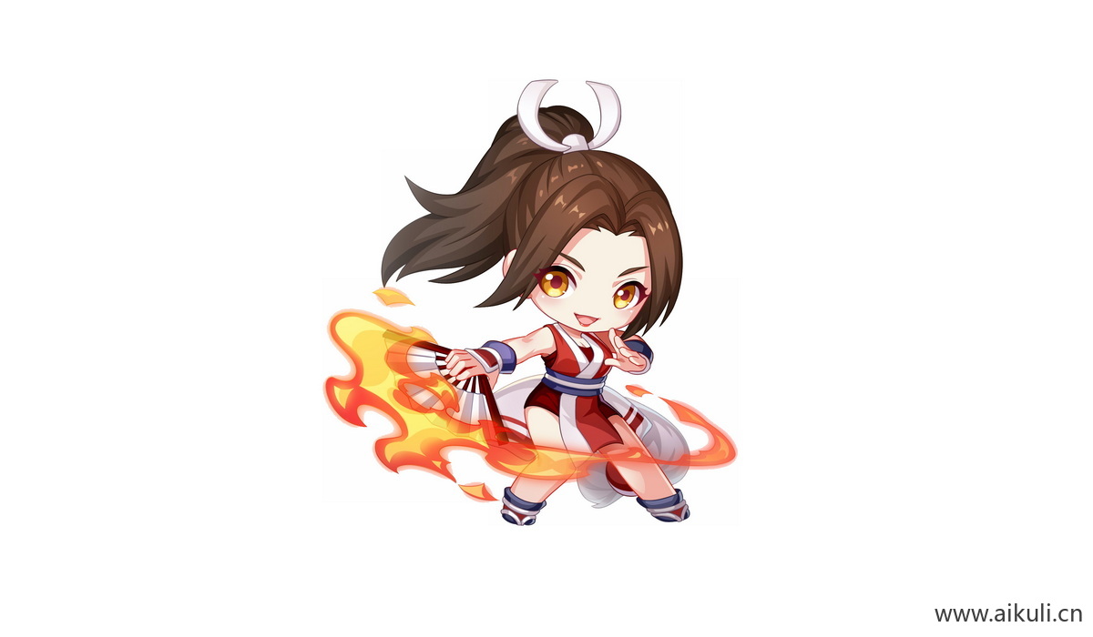 卡通Q版王者荣耀角色人物PNG免抠-不知火舞