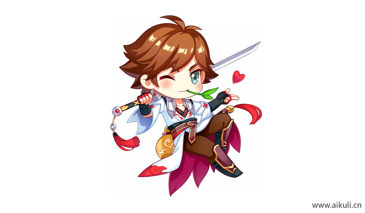 卡通Q版王者荣耀角色人物PNG免抠-李白