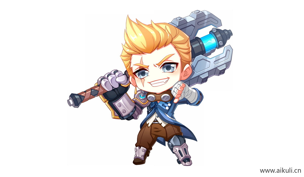 卡通Q版王者荣耀角色人物PNG免抠-狂铁