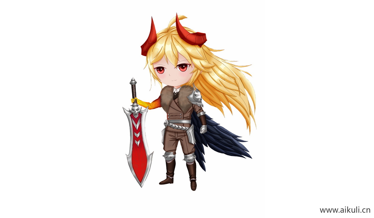 Q版王者荣耀卡通角色人物PNG免抠 李信–碟世之战