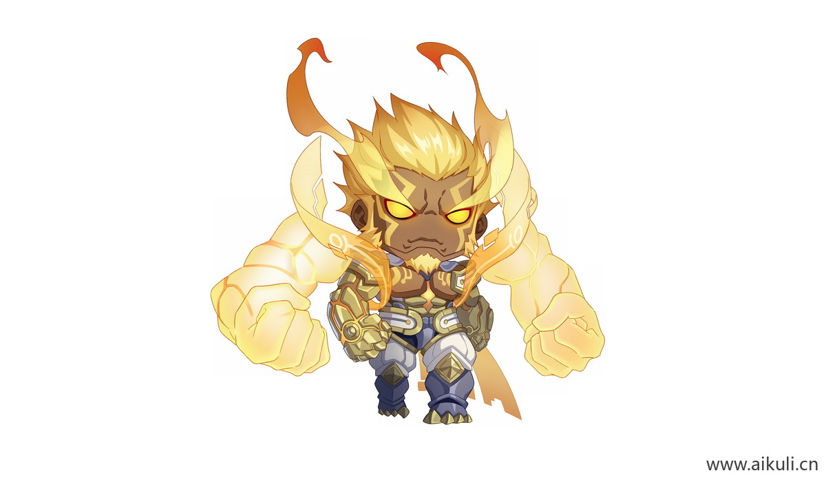 卡通Q版王者荣耀角色人物PNG免抠-盘古