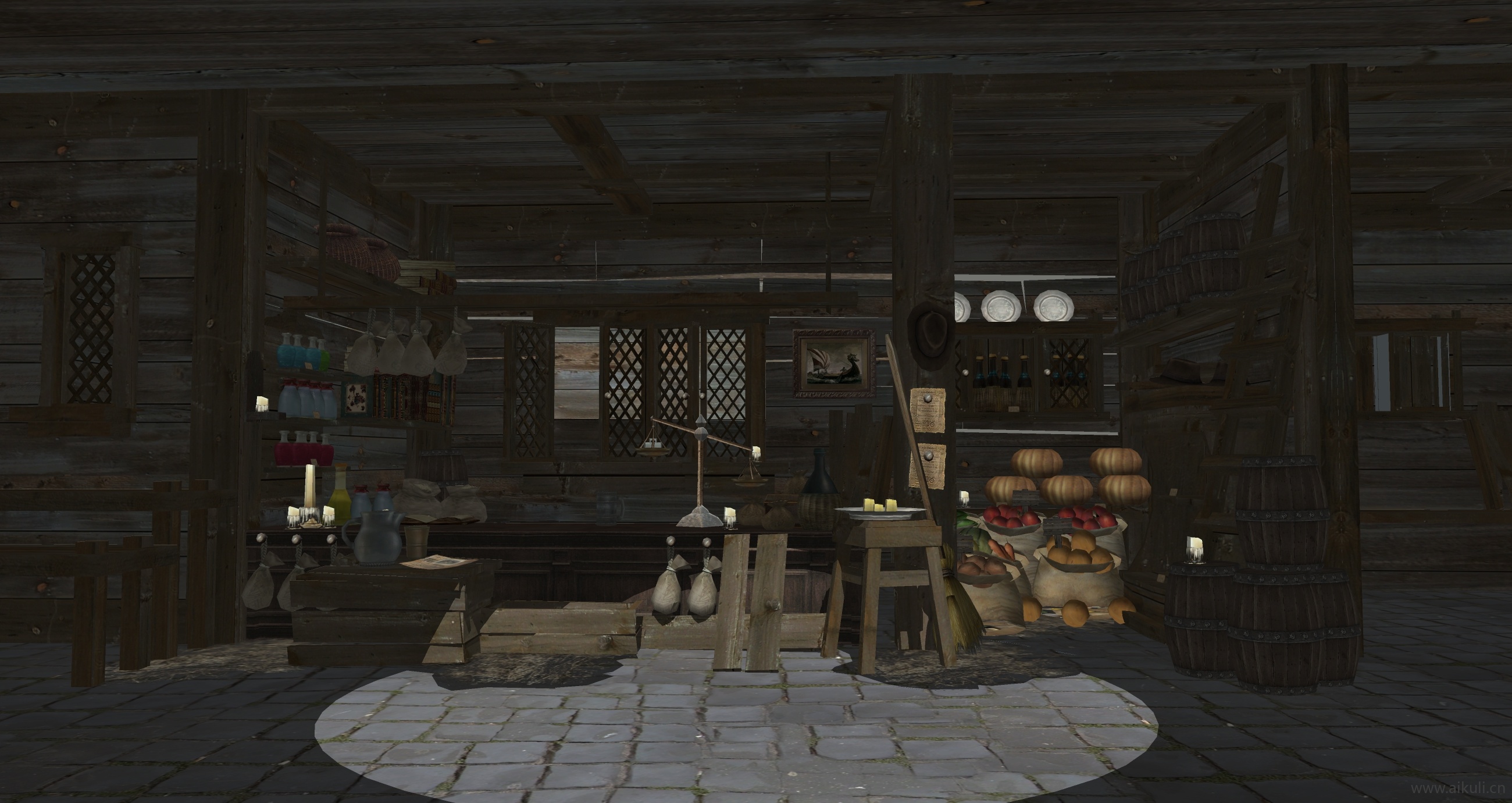 老旧物杂货铺SU模型