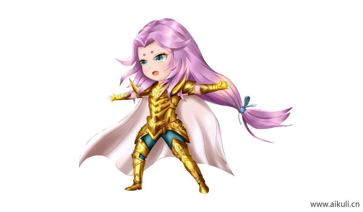 Q版王者荣耀卡通角色人物PNG免抠 张良–黄金白羊座