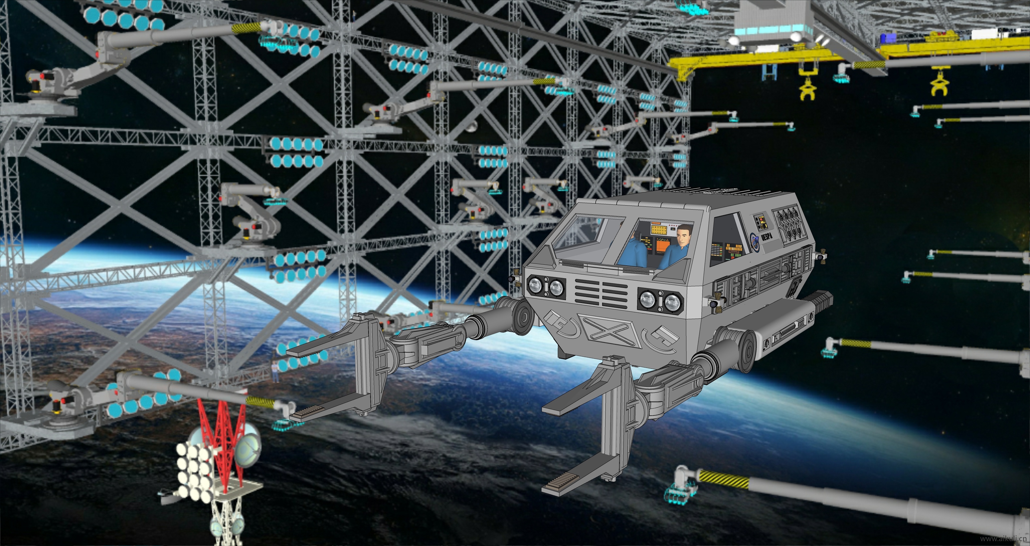 星际迷航  零重力工作车SU模型
