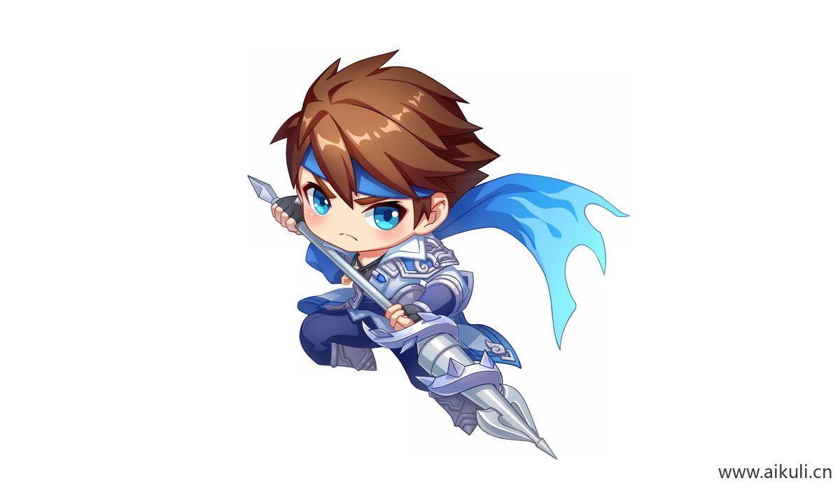 卡通Q版王者荣耀角色人物PNG免抠-赵云