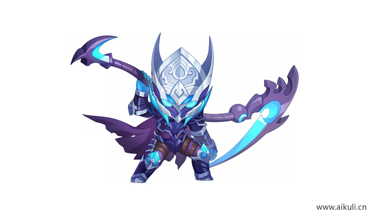 卡通Q版王者荣耀角色人物PNG免抠-白起