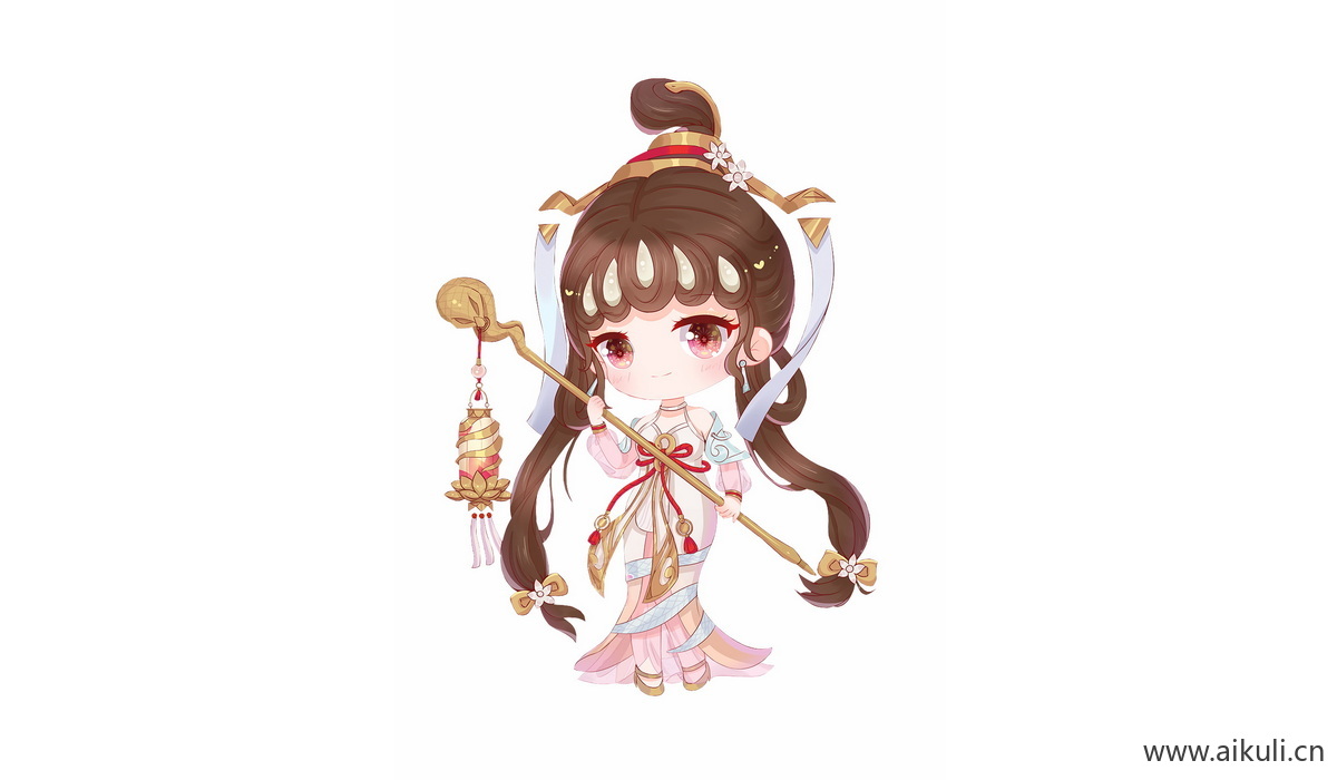 Q版王者荣耀卡通角色人物PNG免抠 大乔–白蛇