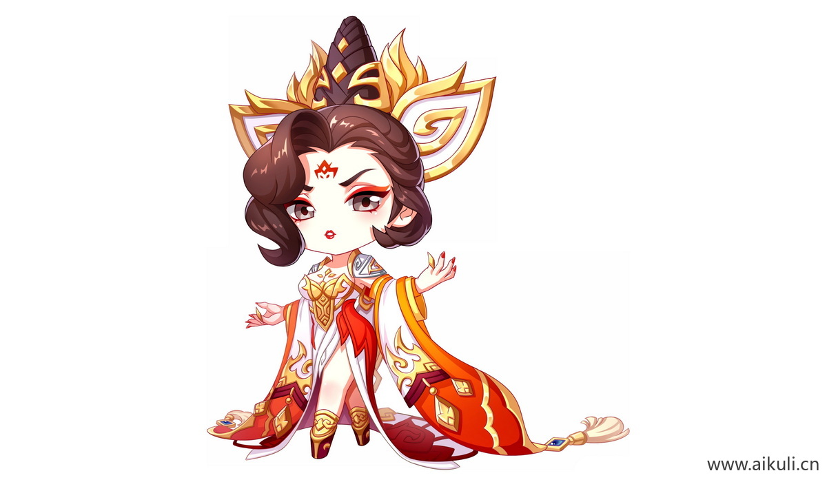 卡通Q版王者荣耀角色人物PNG免抠-武则天