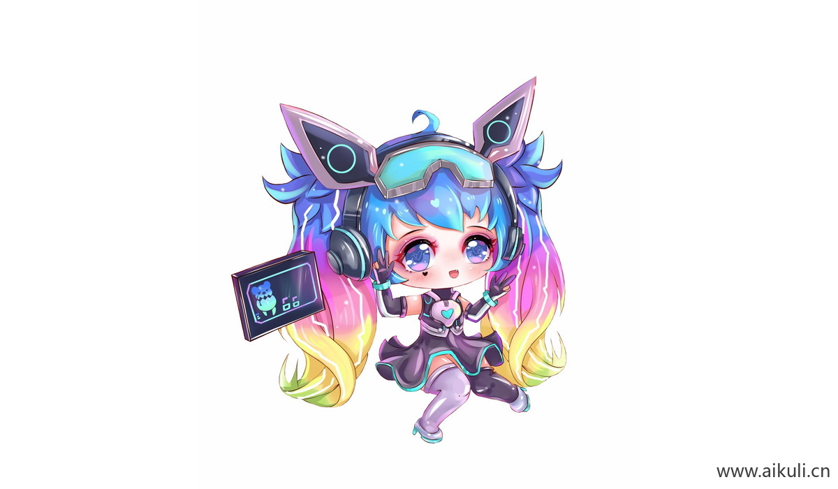 Q版王者荣耀卡通角色人物PNG免抠 安琪拉–心灵骇客