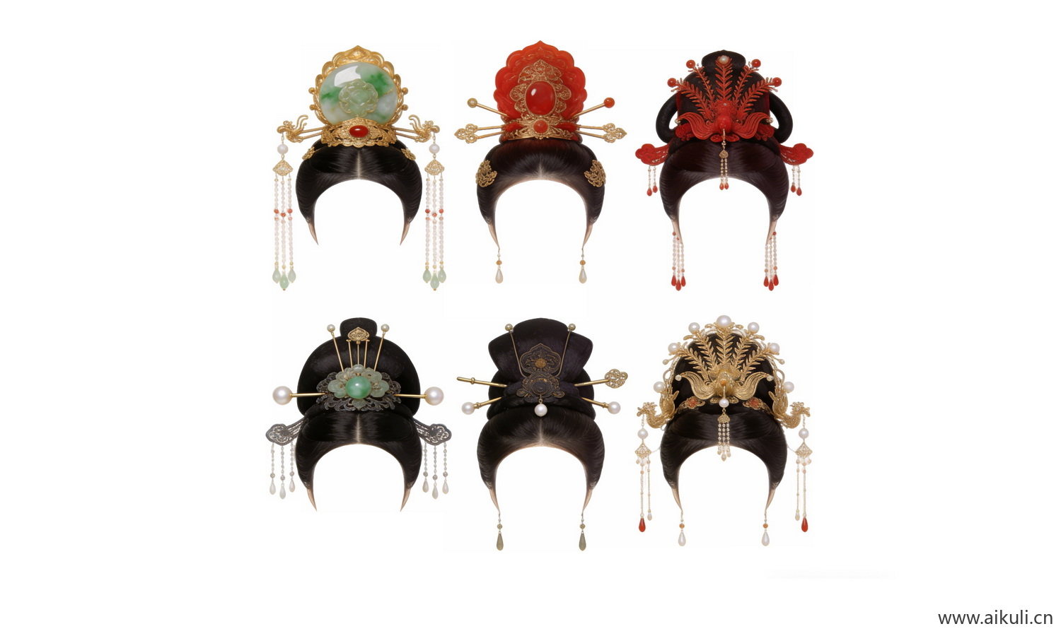 PNG头饰秦汉时期皇妃公主帽头饰 戏曲 剪影AA (3)