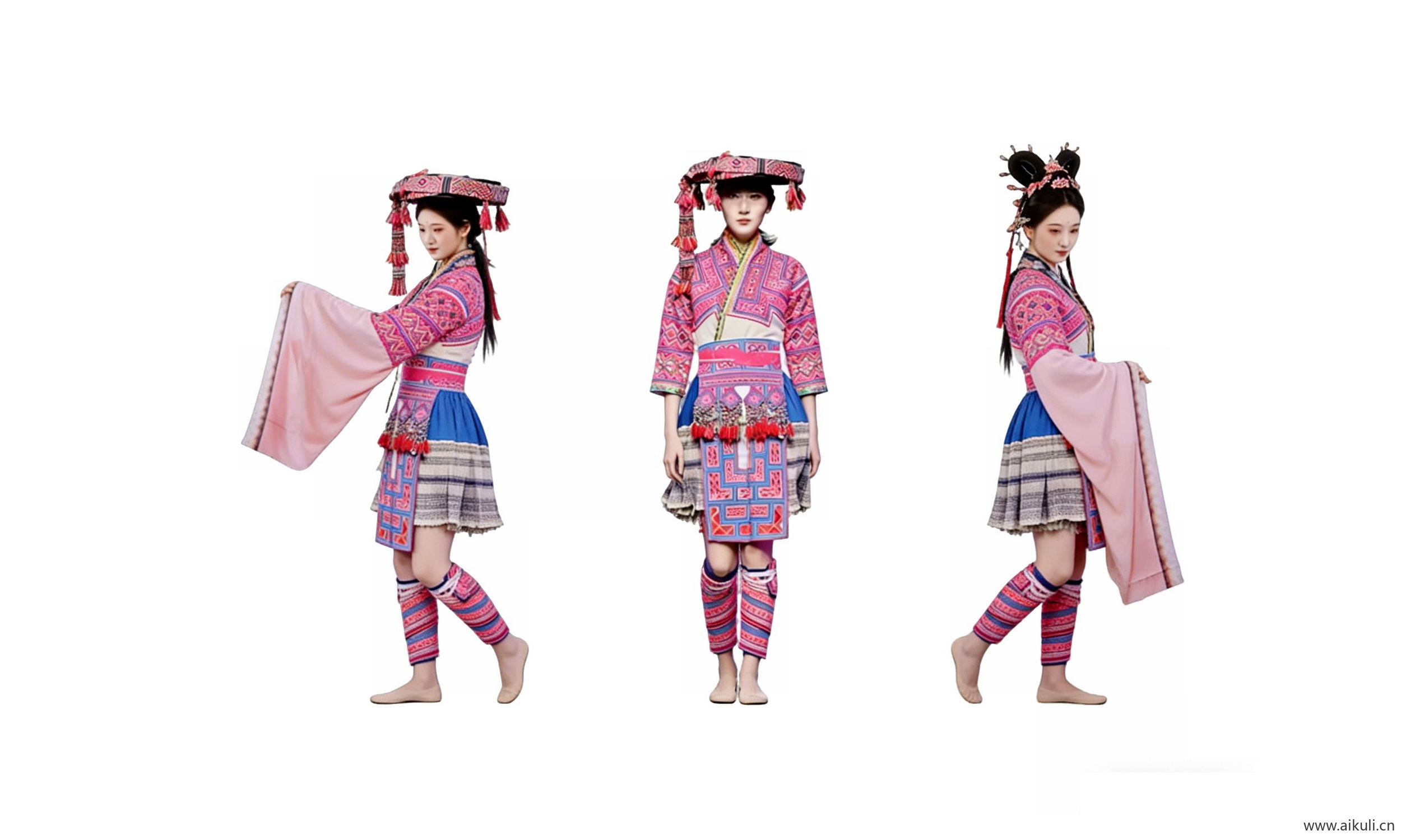 戏曲国潮民族服装人物剪影 (11)