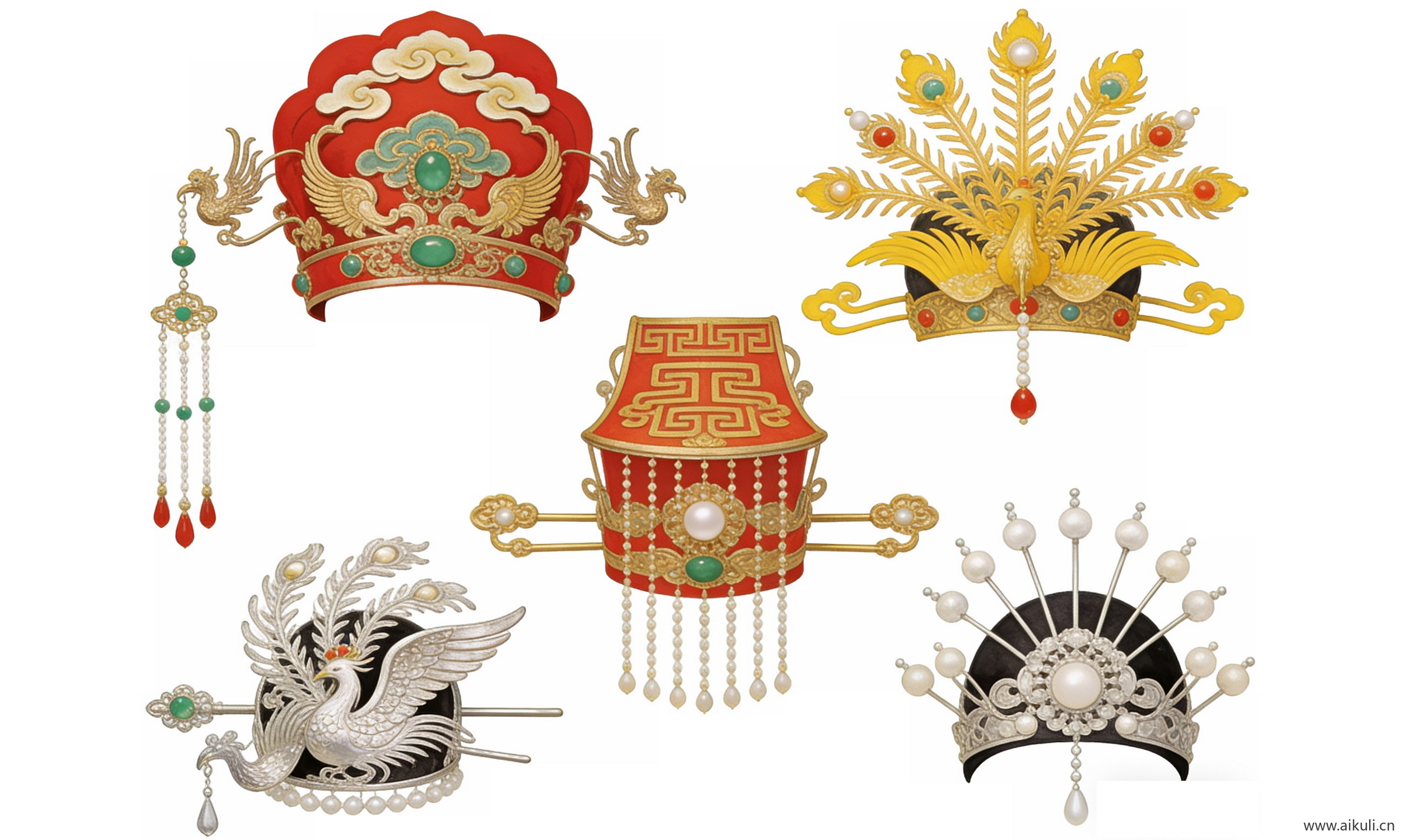 头饰秦汉时期皇妃帽 宫廷戏曲帽子饰品8-PNG素材