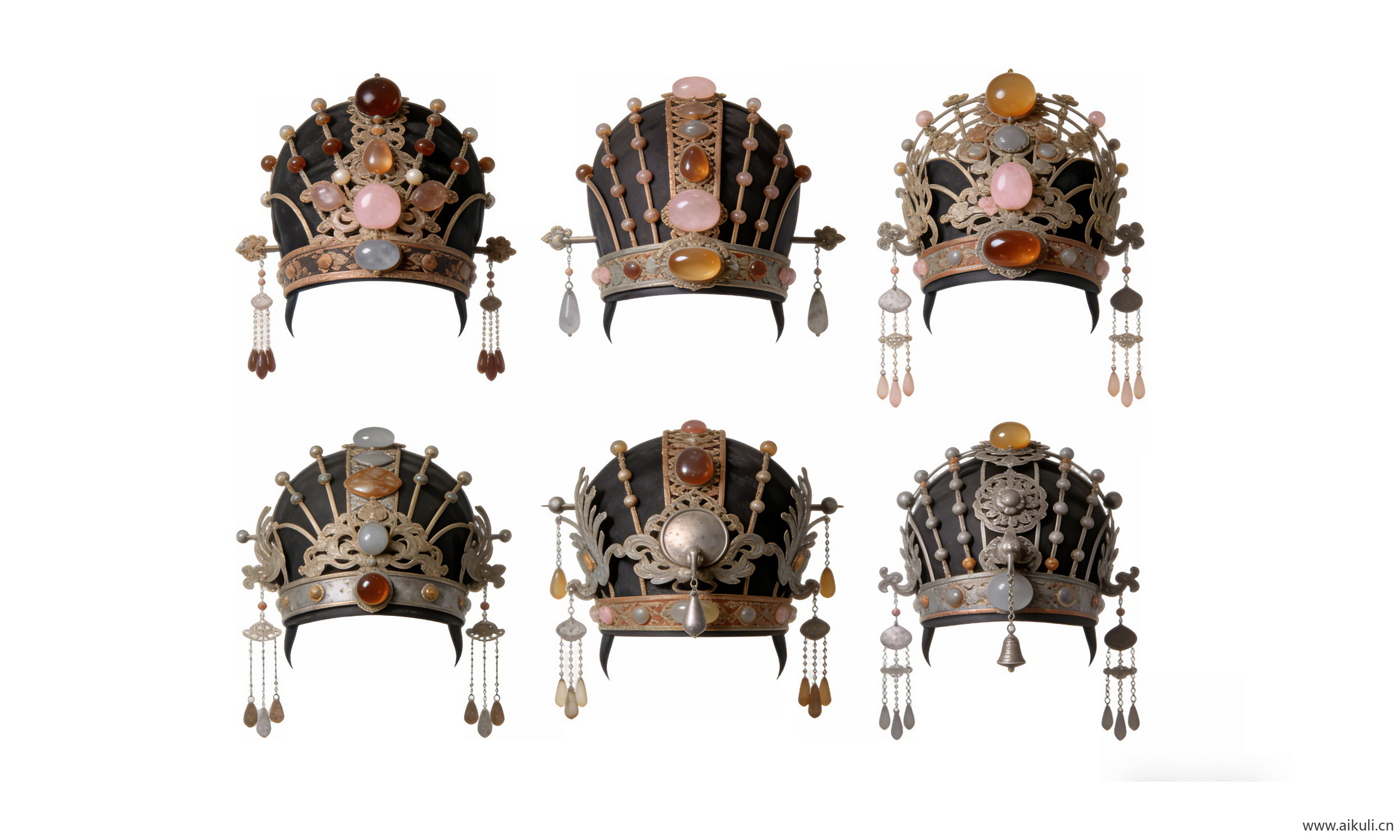 头饰秦汉时期皇妃帽 宫廷戏曲帽子饰品3-PNG素材