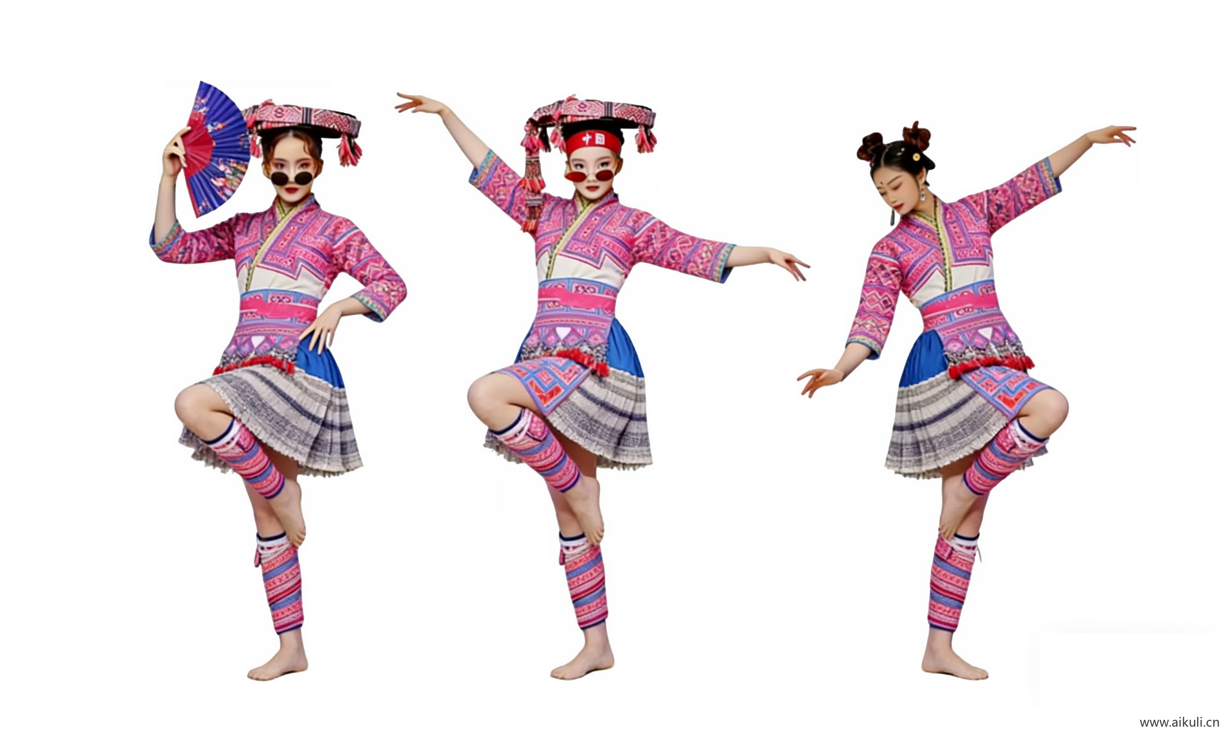 戏曲国潮民族服装人物剪影 (10)