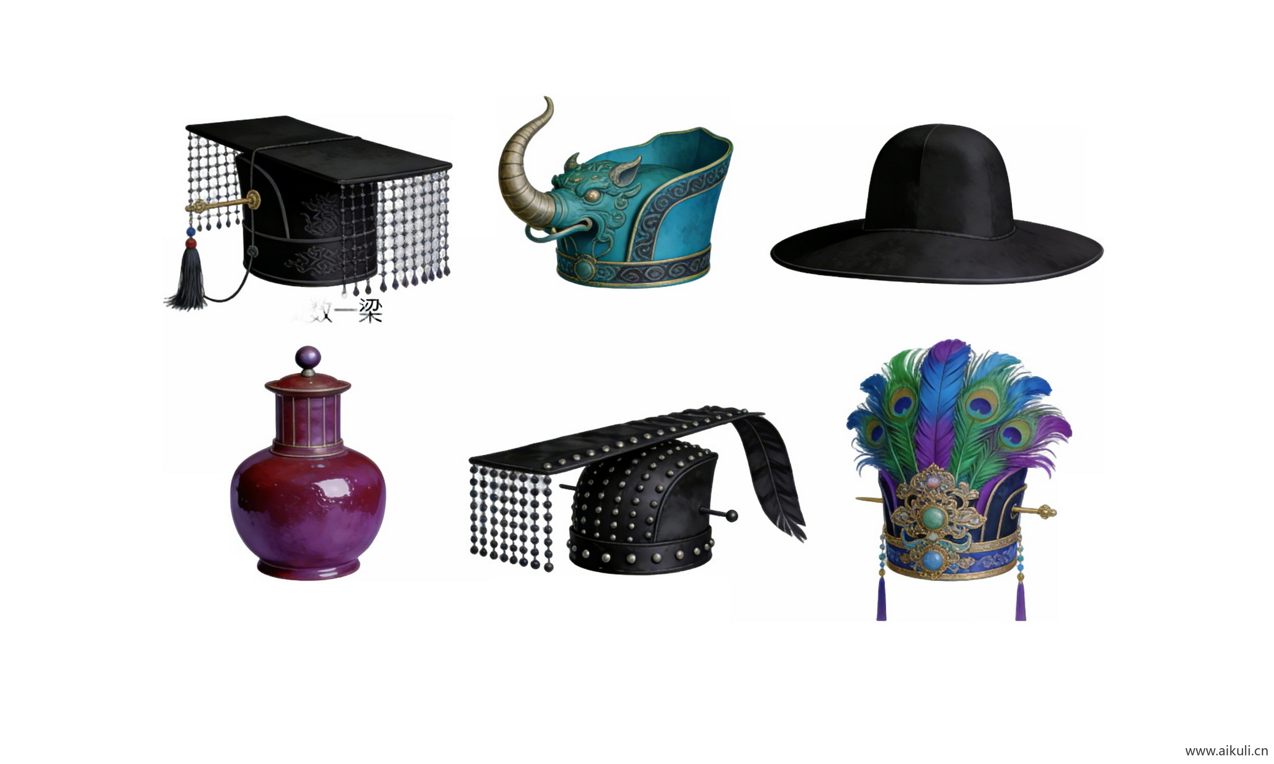 头饰秦汉时期皇妃帽 宫廷戏曲帽子饰品15-PNG素材