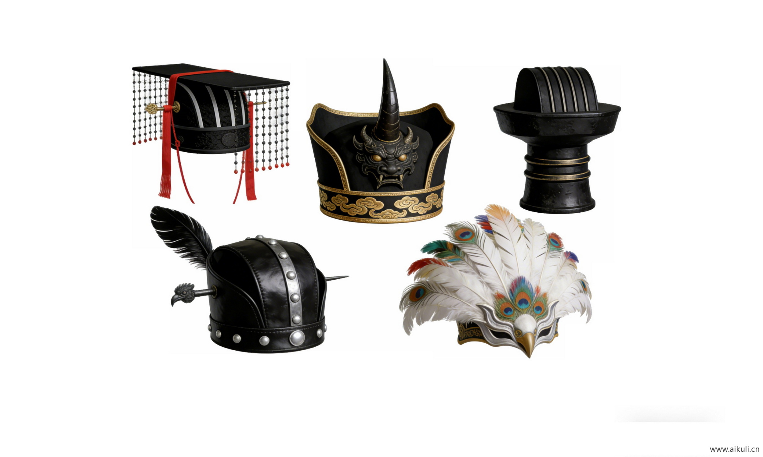 头饰秦汉时期皇妃帽 宫廷戏曲帽子饰品18-PNG素材